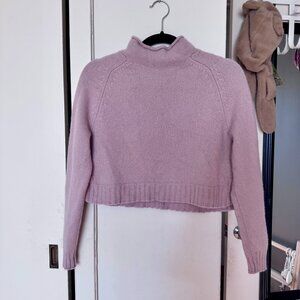 Ralph Lauren collection purple label Dusty Pink Mock Neck Cropped cashmere M